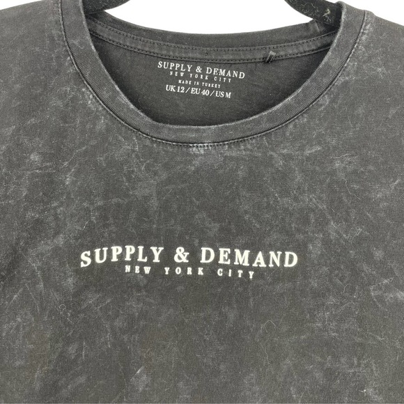 Supply & Demand M Black Stone Washed New York Skyline Graphic Short Sleeve Tee - Picture 3 of 4